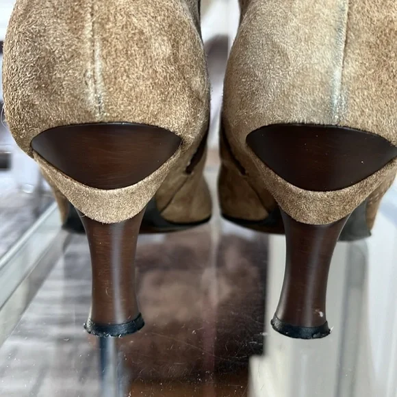 Casadei Camel Beige Suede Boots - Picture 6 of 11